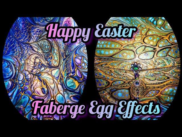 Fluid Art Faberge Egg Effects ~ #tlp #acrylicpouring