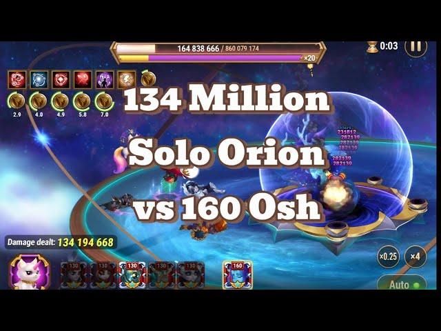 134 Million Solo Orion vs 160 Osh Hero Wars Dominion Era