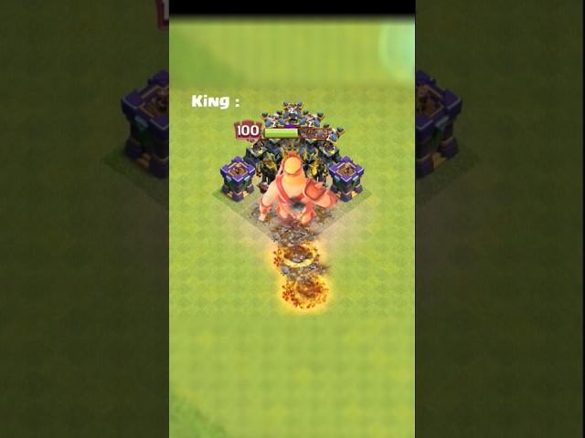 King vs Queen vs Gran Warden vs Royal  #clashofclans #mruhlaching