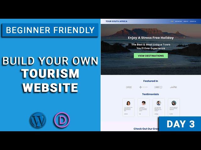 How To Make A Website For Tourism (WordPress & DIVI) | Day 3 - Deals Section & Features Section