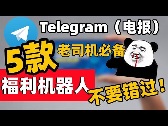 【5款电报福利机器人】Telegram上5个超强福利机器人，一定不要错过！老司机必备！｜TG技巧｜TG使用教程，新手必看｜电报机器人｜电报搜索引擎｜电报福利｜电报频道群组