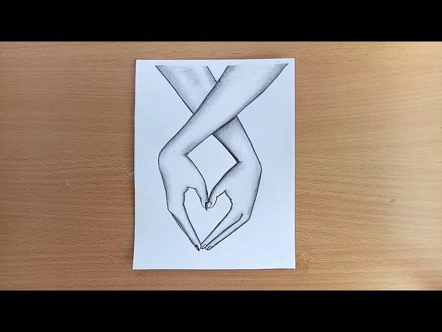 How to draw Lovely Hands with pencil sketch.