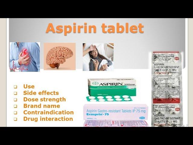 Aspirin Tablet की सम्पूर्ण जानकारी जानें || by Raginee cholkar ||