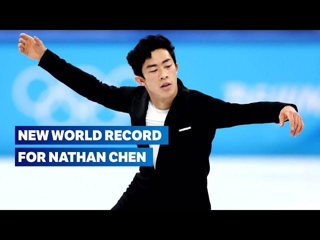 Nathan Chen sets a new men's SP World record! | #Beijing2022 Replays