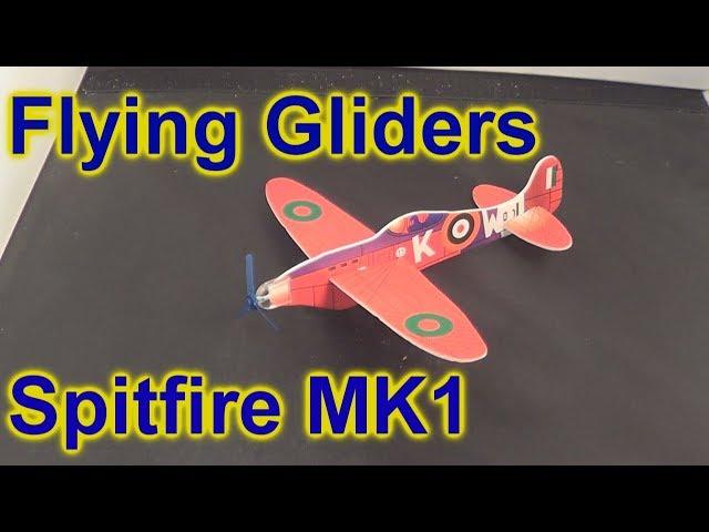 Power Prop Flying Gliders Spitfire MK1 UnBox Build and Fly Plane