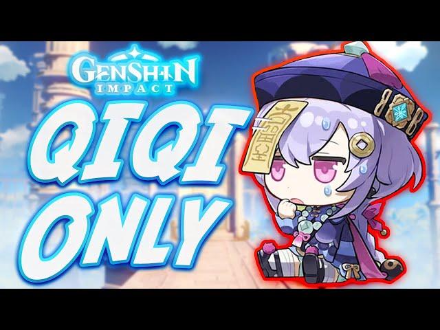 Can You Beat Genshin Impact Only Using QiQi??!!