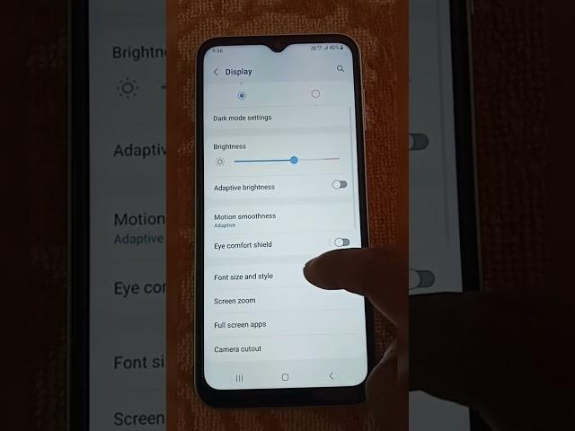 Samsung galaxy A14 5G screen refresh rate || one ui 5.1 #shorts ️️