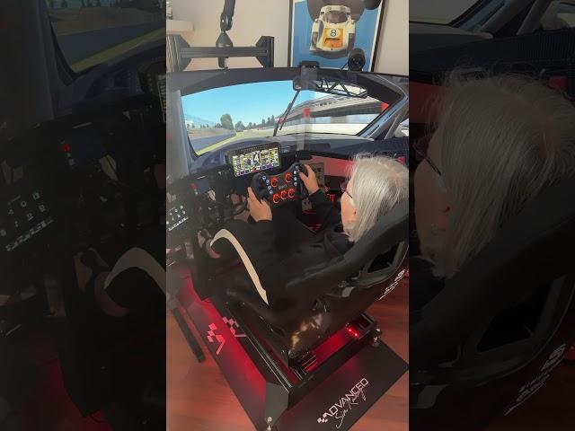 MOM tries $20K SIM RACING Setup for the first time! #simracing #iracing #simracingsetup