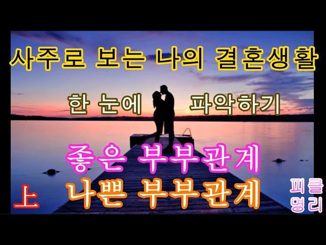 사주에 나타난 나의 결혼생활 上,  부부관계 사주팔자 - 피클명리