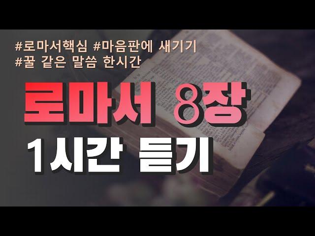 [성경연속듣기] 로마서 8장 1시간  꿀 같은 말씀 마음판에 새기기ㅣ말씀듣기ㅣ말씀암송ㅣ듣는성경ㅣ성경말씀 암송하기