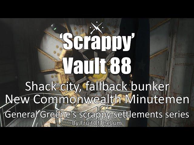 'Scrappy' Vault 88 - Underground 'shack city', NCM fallback bunker - Fallout 4 settlement build