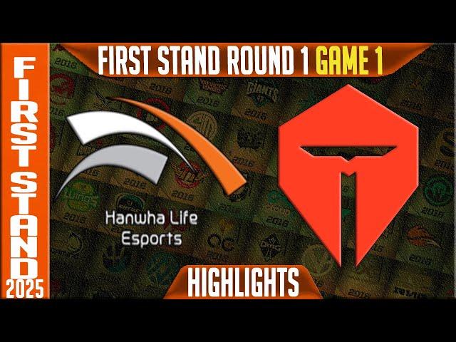 HLE vs TES Highlights Game 1 | First Stand Day 1 2025 | Hanwha Life Esports vs TOP Esports G1