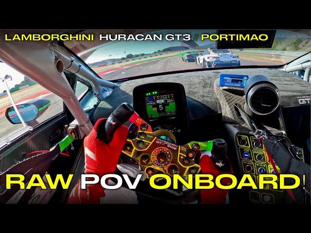 Battles, Overtakes, RAW POV in the LAMBORGHINI Huracan GT3 EVO2 | Onboard at Portimao