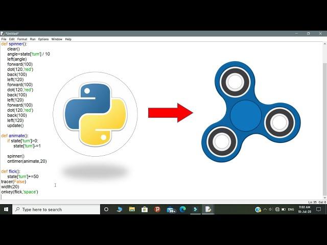 | How to create a Fidget spinner using python | | AK Python |