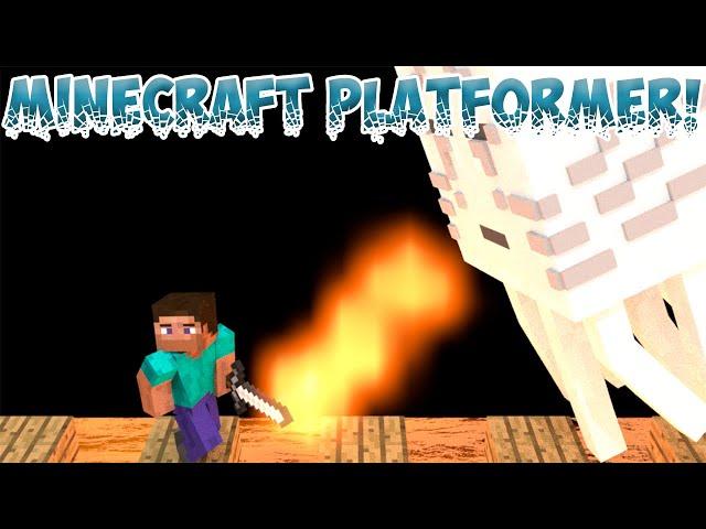 3D Side-scrolling Minecraft Blender animation tribute to classic NES games