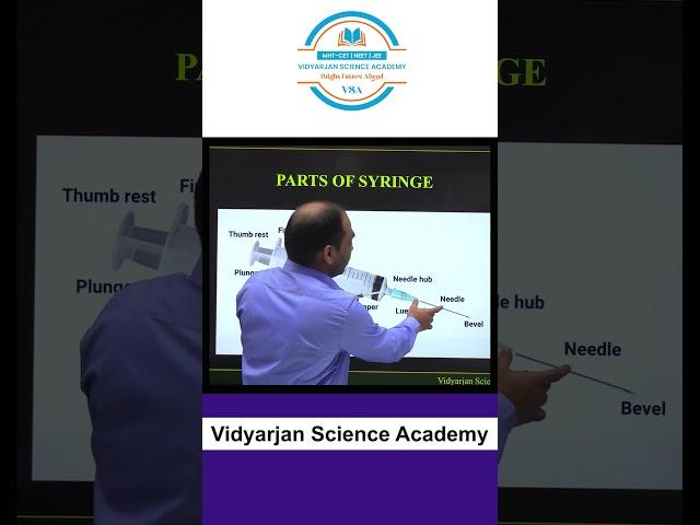 Parts of Syringe Explained! #shortscience #shorts #youtubeshorts #science