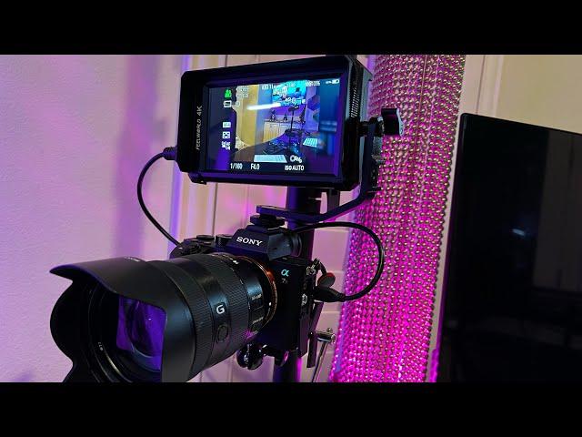 Feelworld 4K camera hdmi monitor for Sony A7R 3 review and setup