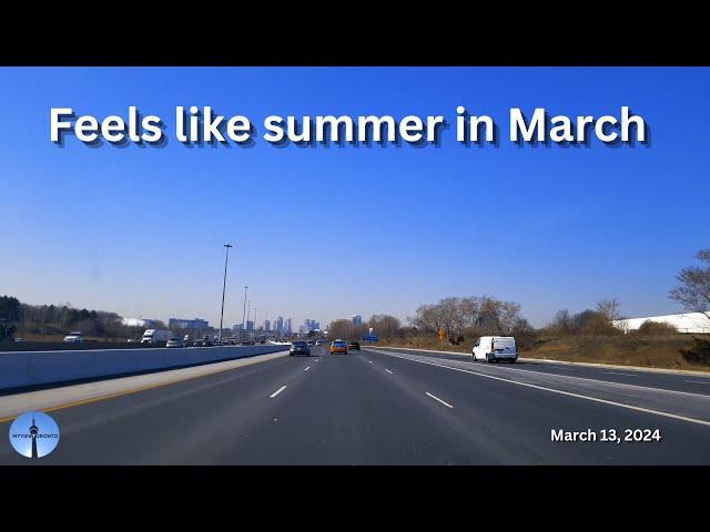 Dashcam drive: Warm day in March