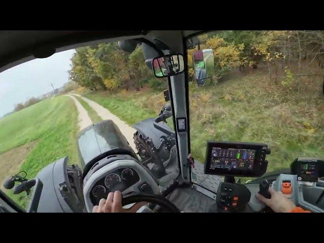 Valtra T154 mit Strautmann Tera-Vitesse 4201 fährt 5. Grünlandschnitt ein |Cabview | POV