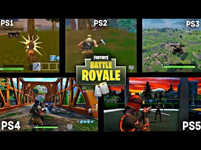 FORTNITE PS1 VS PS2 VS PS3 VS PS4 VS PS5