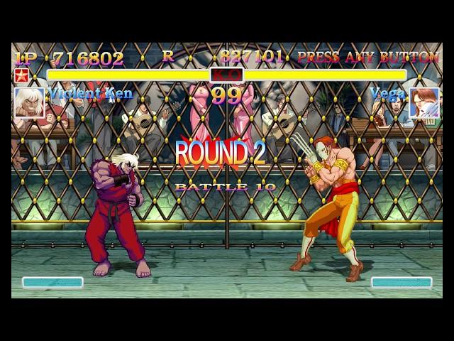 Ultra Street Fighter 2 Violent Ken arcade mode playthrough   Classic Style Sounds (Tough difficulty)