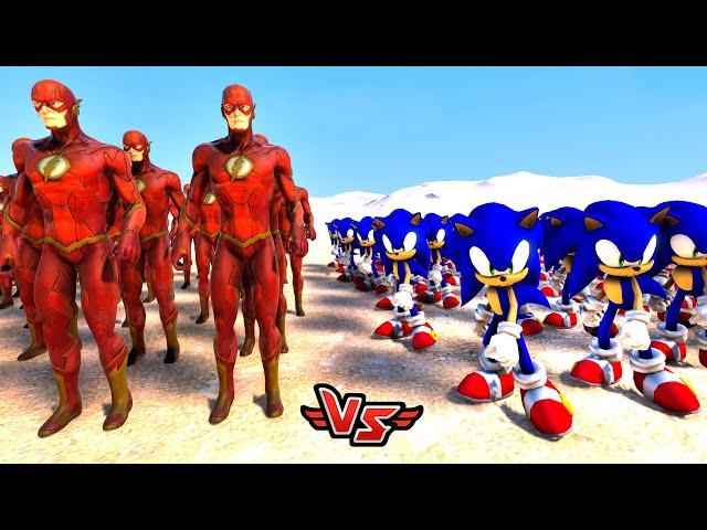 1000 FLASH VS 1000 SONIC  - Süper Kahraman Kapışmaları