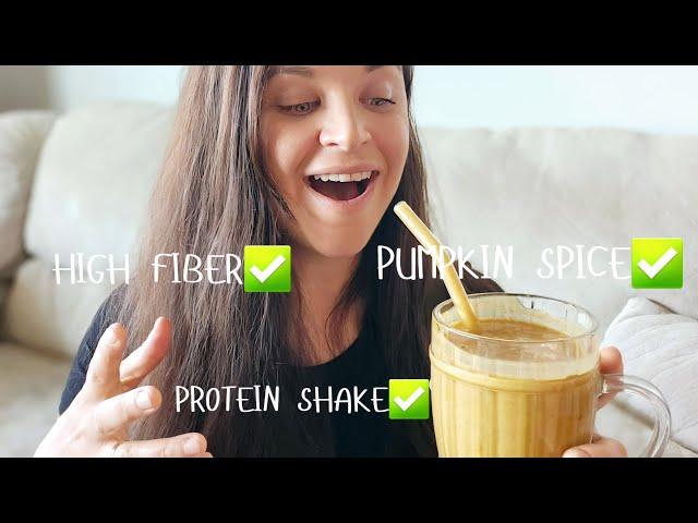 The only VEGAN PUMPKIN SPICE PROTEIN SHAKE you should be drinking! (NO PROTEIN POWDER!)