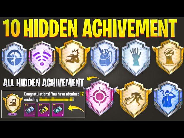 ALL NEW HIDDEN ACHIEVEMENT IN BGMI | TOP 10 HIDDEN ACHIEVEMENT IN BGMI | NEW HIDDEN ACHIEVEMENT BGMI