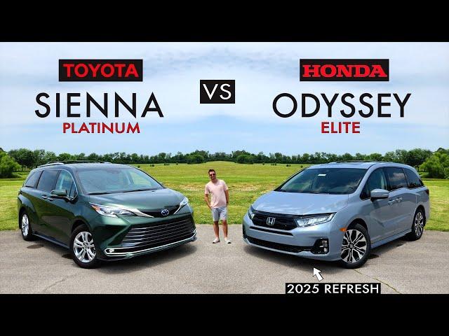 FAMILY LEADERS! -- 2025 Honda Odyssey Elite vs. Toyota Sienna Platinum: Comparison