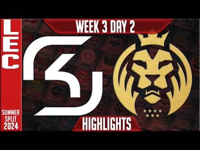 SK vs MDK Highlights | LEC W3D2 Summer 2024 | SK Gaming vs MAD Lions KOI Week 3 Day 2