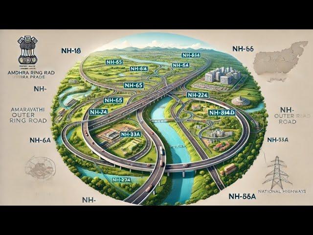 Amaravathi outer ring road connects 7 national highways details