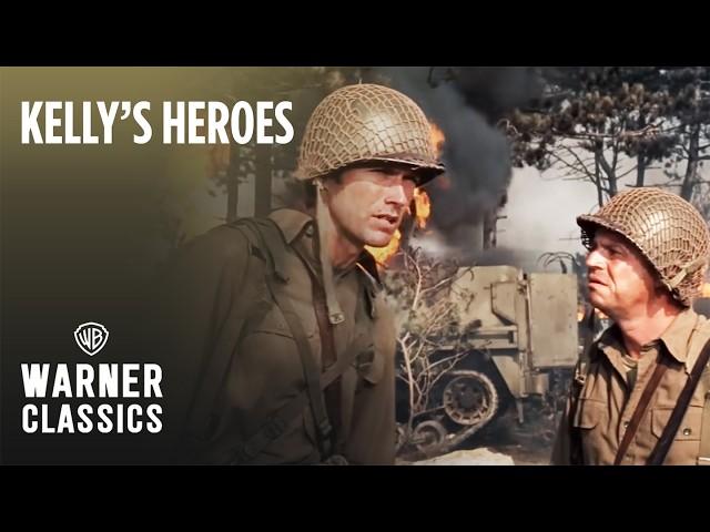 Kelly's Heroes | Oddball's Sherman Tanks Show Up | Warner Classics