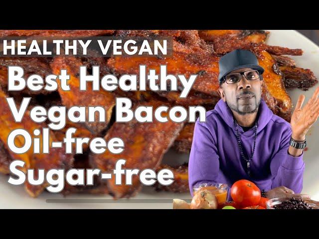 The Best Vegan Mushroom Bacon- Oil-Free, Refined-Sugar-Free