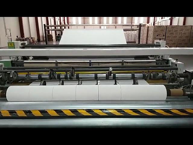 cheap price semi automatic toilet maxi jumbo roll paper slitting and rewinding machine