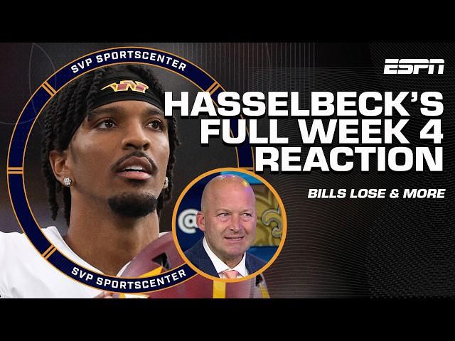 Hasselbeck's WEEK 4 REACTION  DOWN GOES Josh Allen, Jayden Daniels SHINES + MORE  | SC with SVP