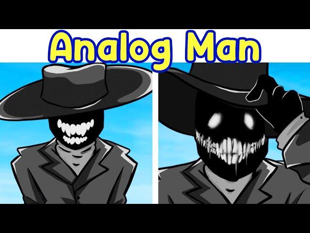 FNF VS Analog Funkin Misterious Man Black (Market Fanmod)