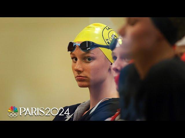 Team USA swimmers embrace the awkward silence of the ready room | Paris Olympics | NBC Sports