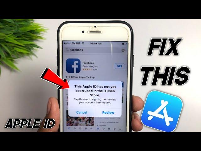 This Apple id Has Not Yet Been Used In The iTunes Store | Tap To Review Apple id | Fix apple id