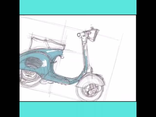 sketch digital - vespa piaggio