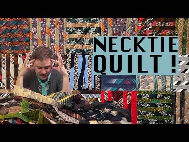 I made a quilt out of NECKTIES ?? Yes I surely did ‍