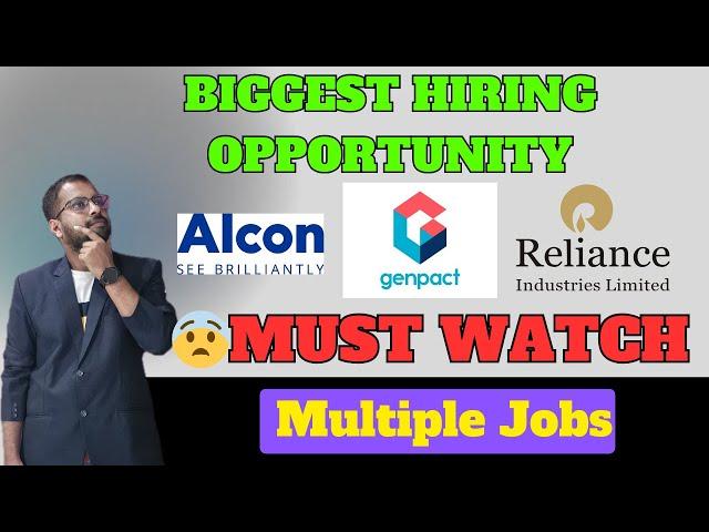 RELIANCE BIGGEST OPPORTUNITY | Software Engineer | Alcon, Genpact,  Multiple Jobs