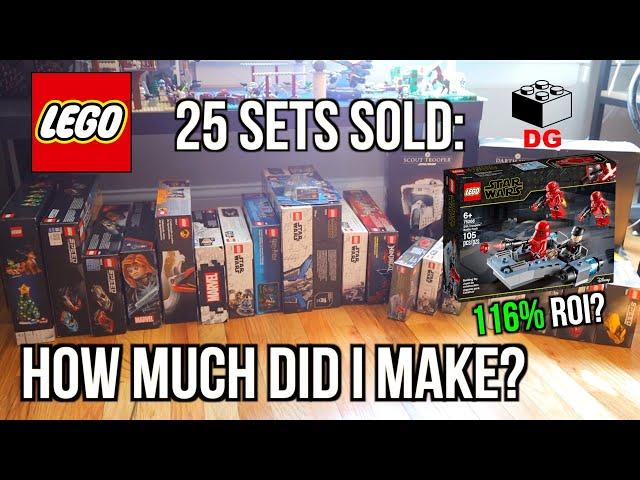 I SOLD 25 RETIRED LEGO SETS to one buyer and this is how much I made...