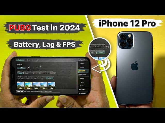 iPhone 12 Pro PUBG Test in 2024 | Detailed BGMi Review in Hindi-Laag-FPS-Battery-Heating