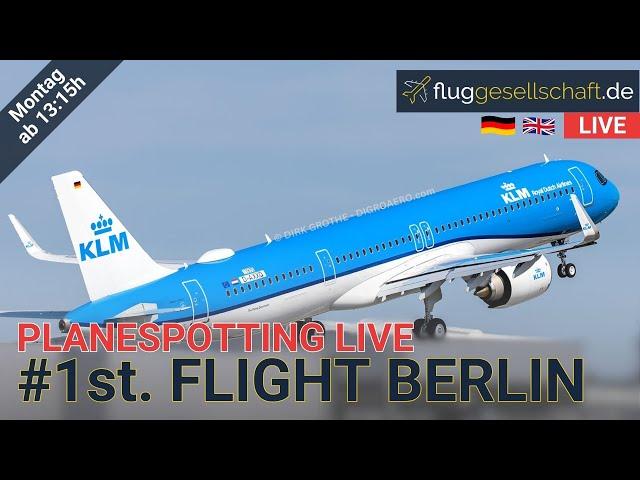  Planespotting LIVE Airport BER | KLM Airbus A321neo PH-AXA first flight to Berlin