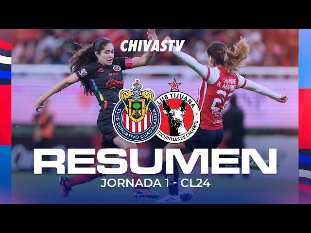 RESUMEN: ¡Chivas Femenil debuta en el torneo con triunfo sobre Tijuana! | J1 Clausura 2024