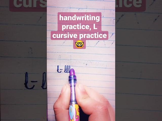 how to write l cursive,  handwriting practice + tips and tricks / #viral #shorts