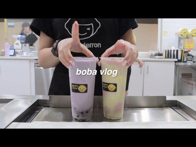 boba vlog | come work at a boba shop with me