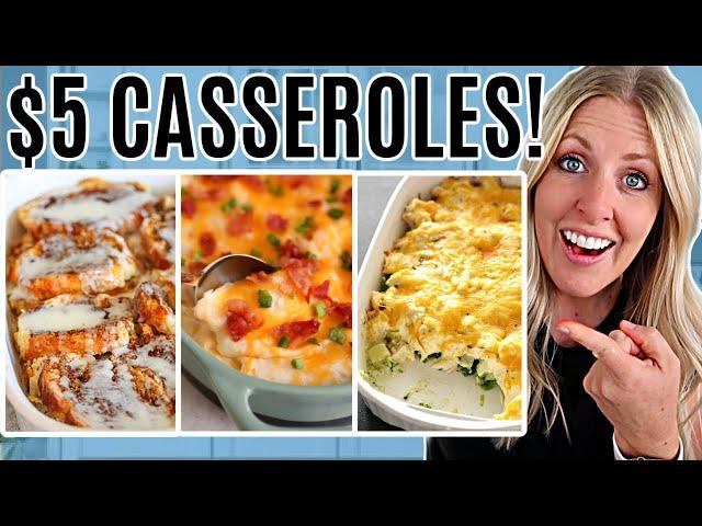 $5 CASSEROLES - Quick and Easy Cheap Meals! Perfect for Christmas!