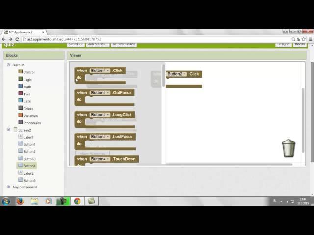Make a quiz in Appinventor