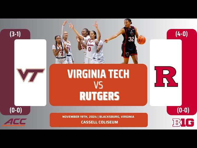 Virginia Tech vs Rutgers | NCAA Women's Basketball | 11.19.24